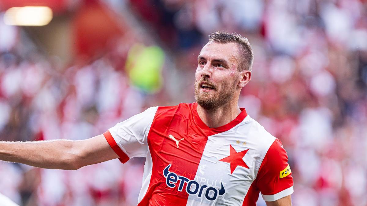 Tomáš Chorý v dresu Slavie Praha