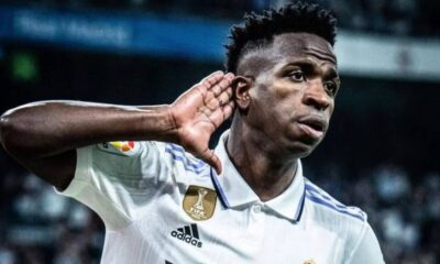 Vinícius Júnior slaví gól v dresu Realu Madrid